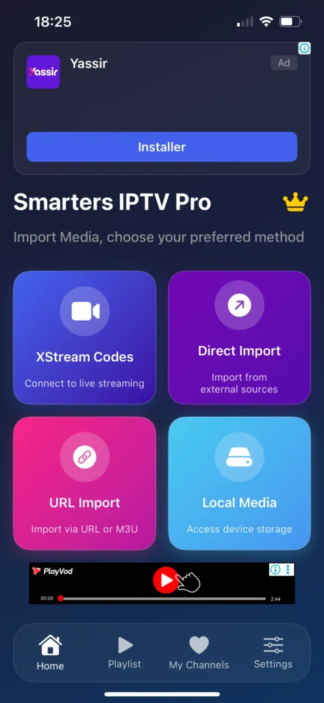 ajouter un playlist iptv